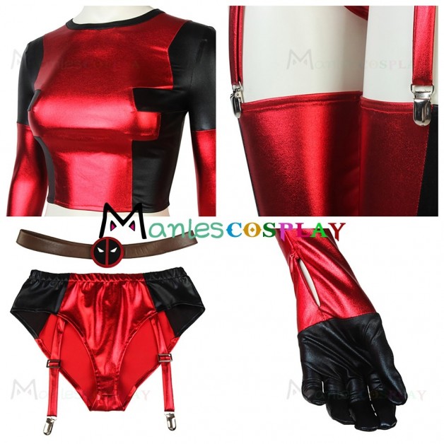 Female Halloween Sexy Costume For Deadpool Cosplay 