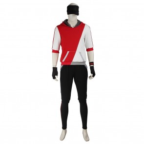 Male Monster Trainer Red Costume For Pokemon GO Cosplay 
